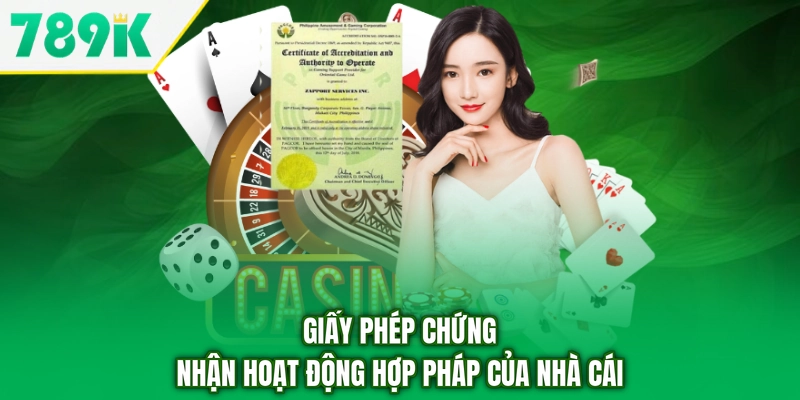 Giấy phép chứng nhận hoạt động hợp pháp của nhà cái